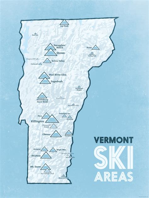 Map of Ski Resorts in Vermont